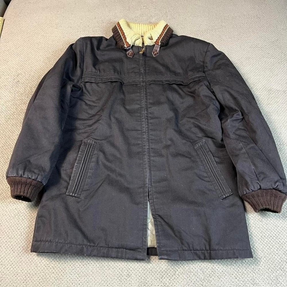 Vintage 1970s‎ women's parka coat Royal oak wool coat faux fur